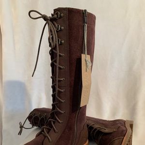 Olukai Athleta brown suede lace up boot sz 6